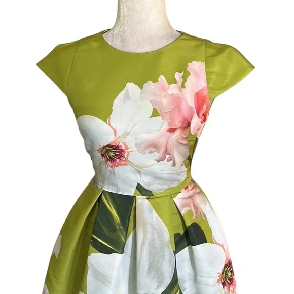 NEW Ted Baker London Lynetta Chatsworth Bloom Skater Fit Flare